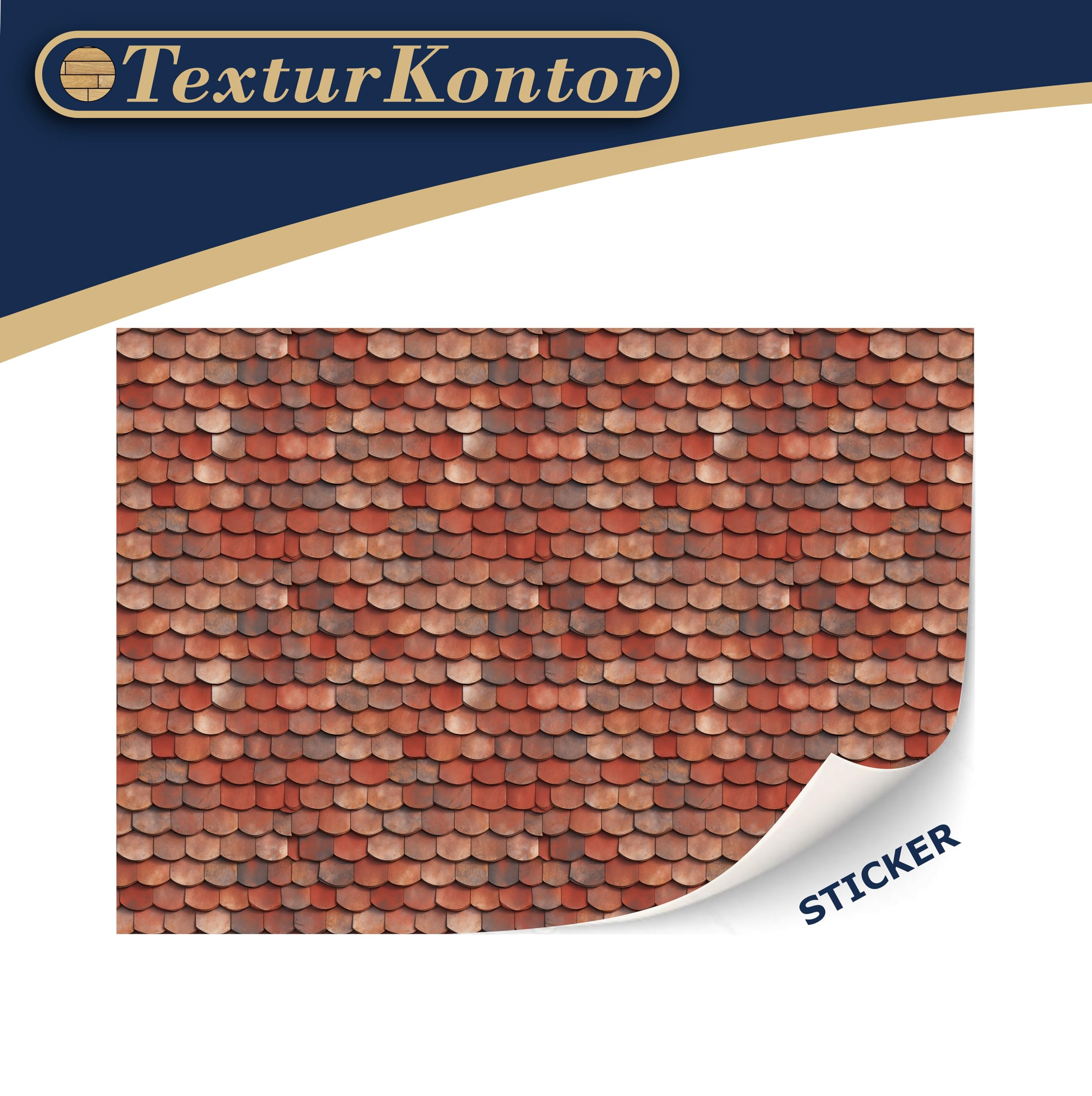 Dina4 sheet detail from TexturKontor roof tiles for custom shapes