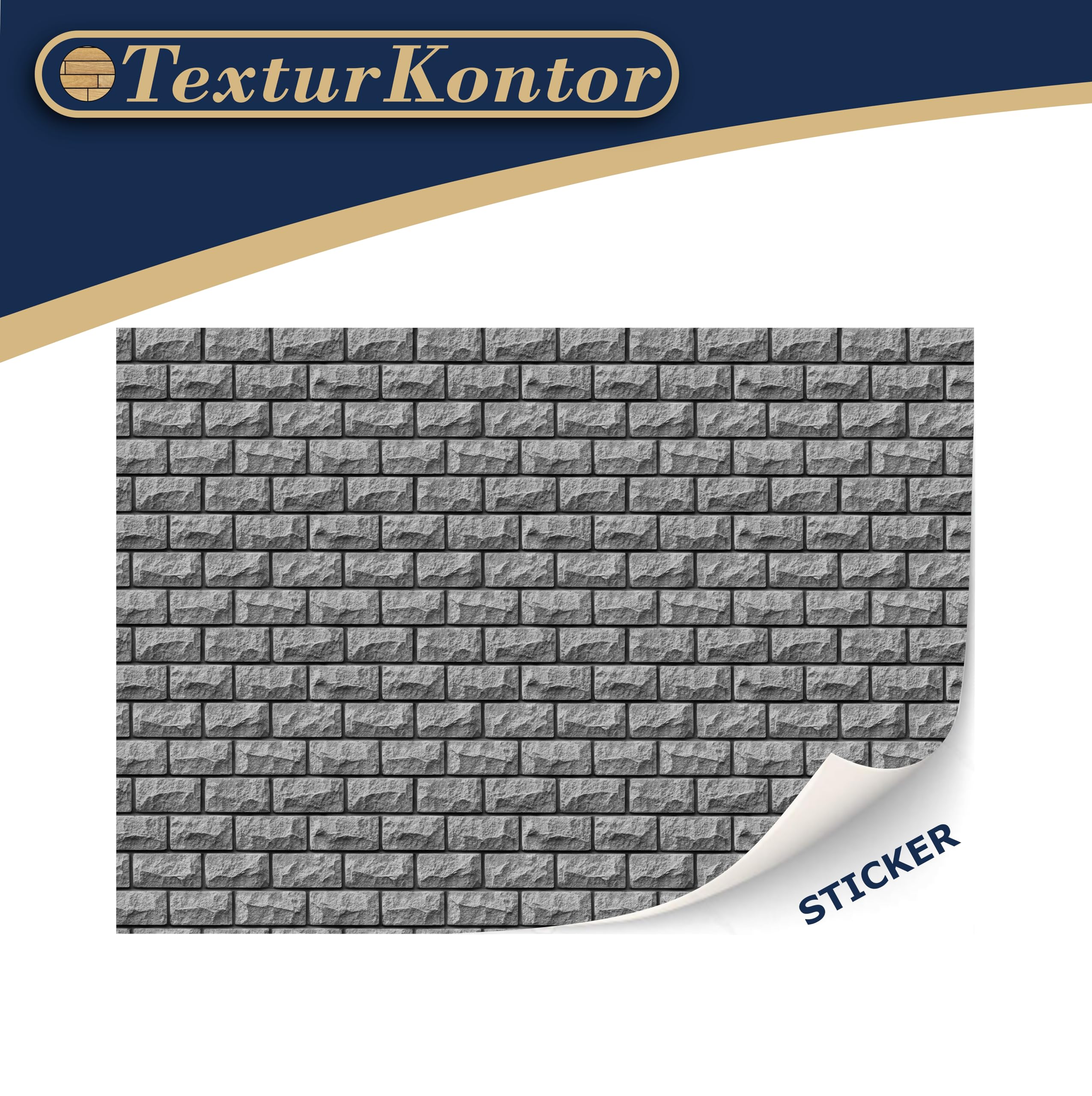TexturKontor self-adhesive film sticks to surfaces for mess-free application.
