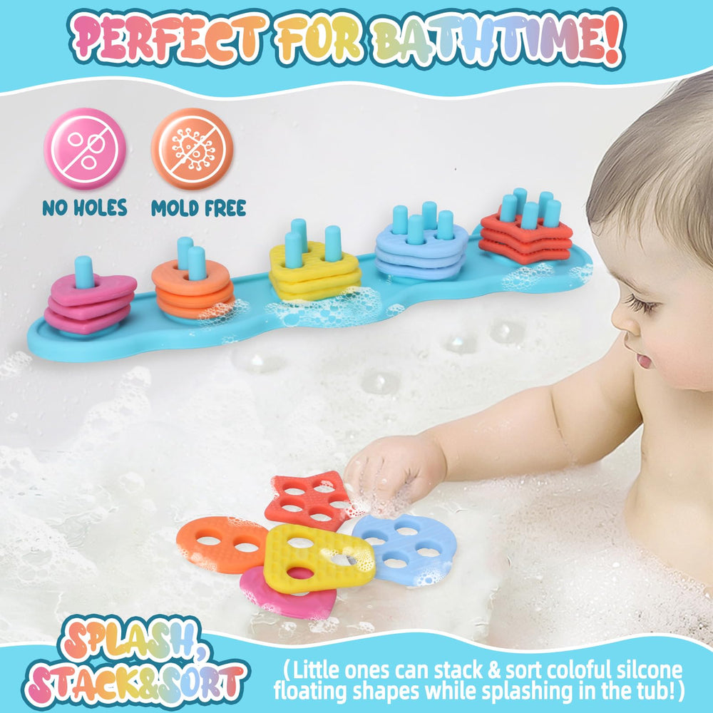 Texviko color shapes sorting board enhances color recognition in tub