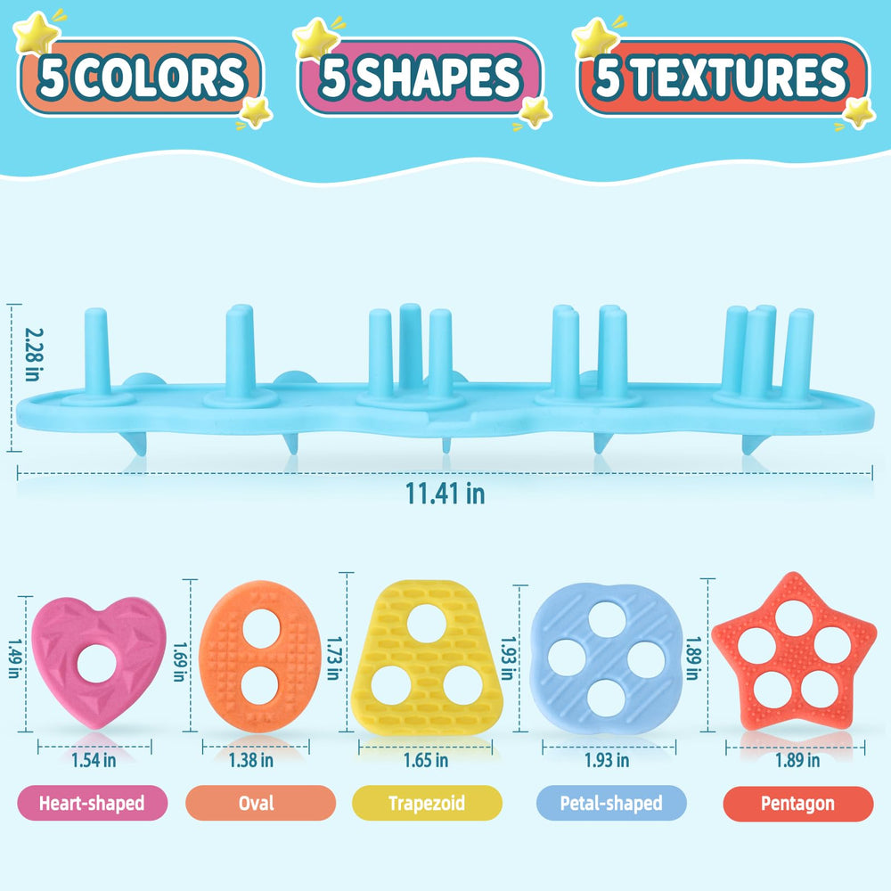 No-hole design helps prevent mold in silicone bath toys