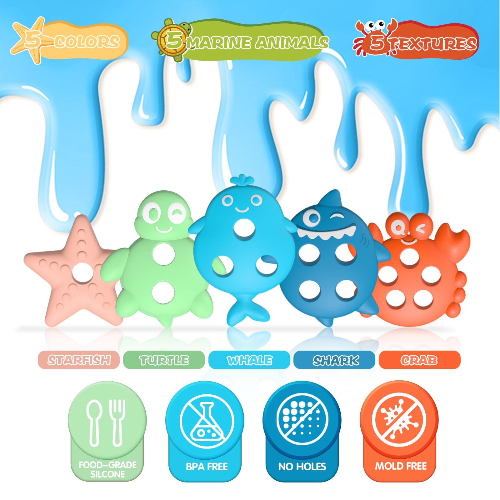 Texviko second starfish figure enhances sorting and texture exploration