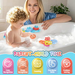 Durable Texviko bath toy set creates engaging bath routines with textures