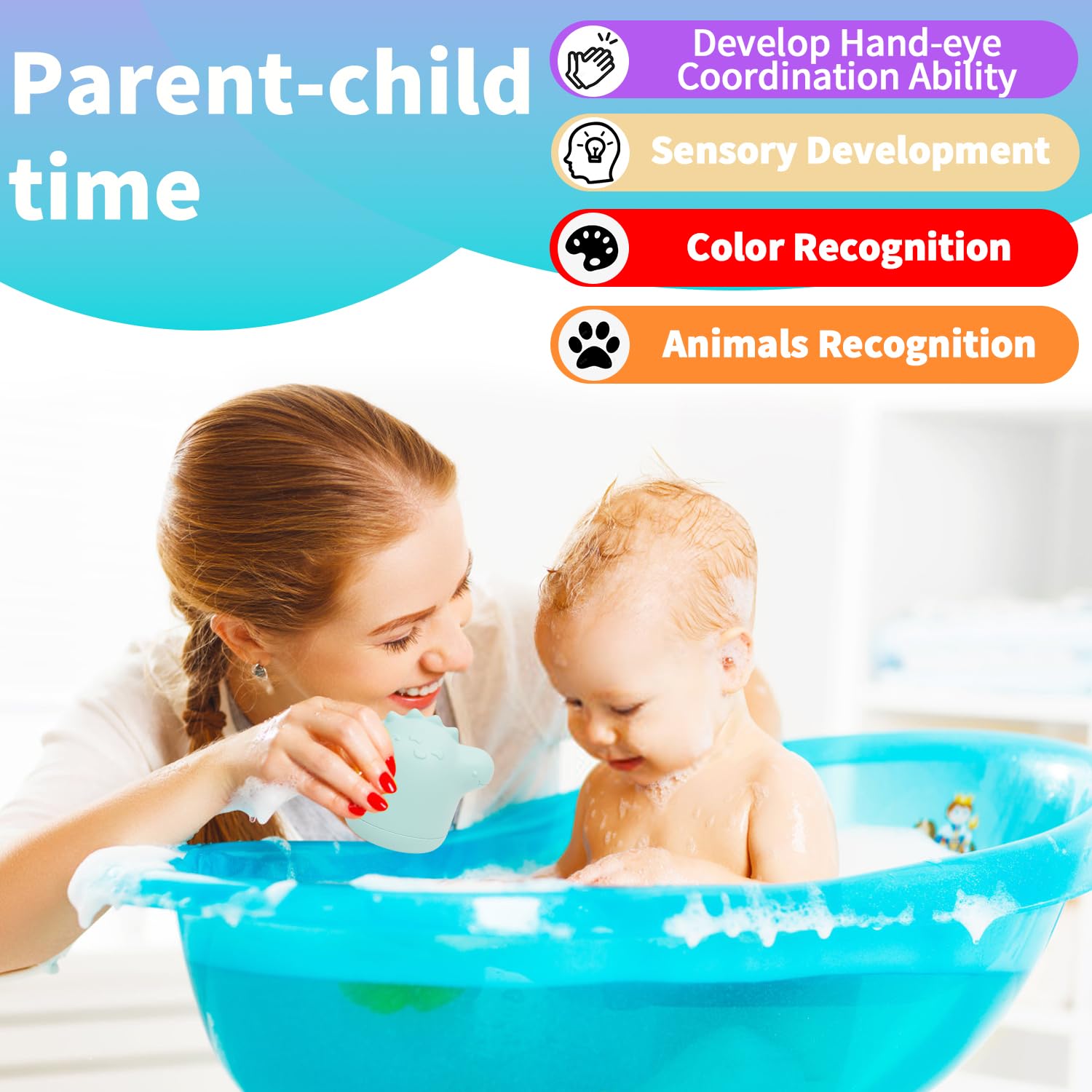 Texviko age-appropriate bath set for 1–6 year-olds to inspire play.