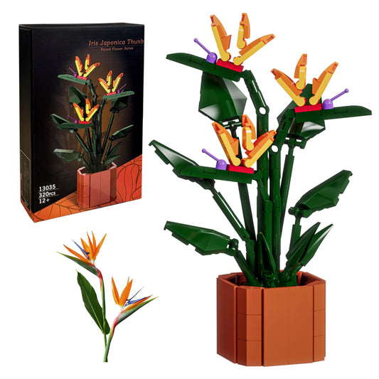 TEXXXIAN Bird of Paradise bouquet blocks on a desk, offering a calming, zero-maintenance decor touch