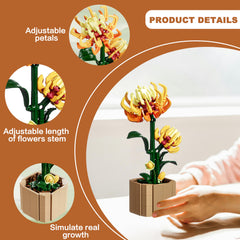 Texxxian Botanicals chrysanthemum desk display with vibrant color and compact size.
