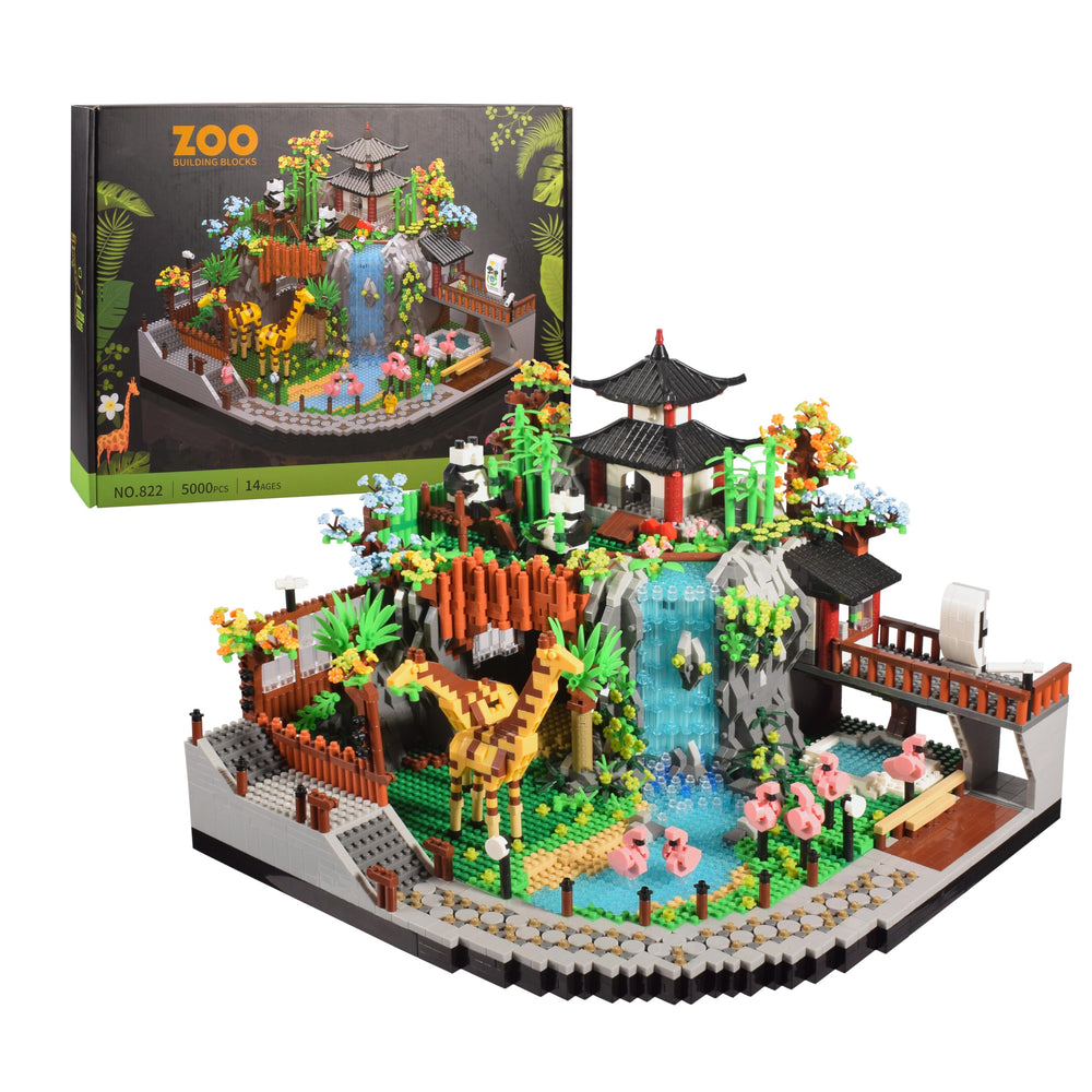 TEXXXIAN Zoo micro mini bricks desert park close-up highlights fine detailing for display.