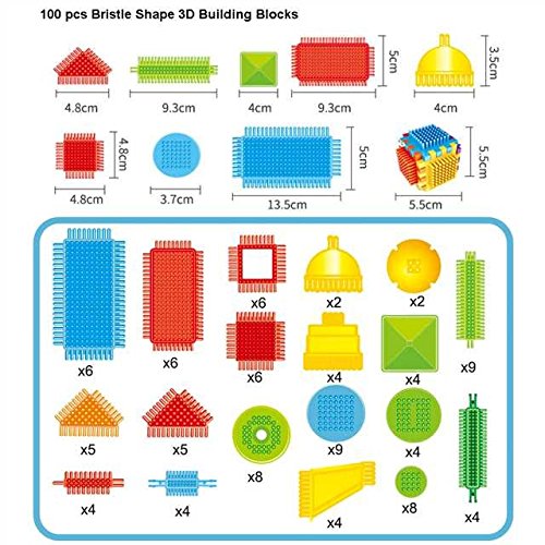 Teytoy Bristle Shape Blocks set ideal for classrooms or home creative challenges.