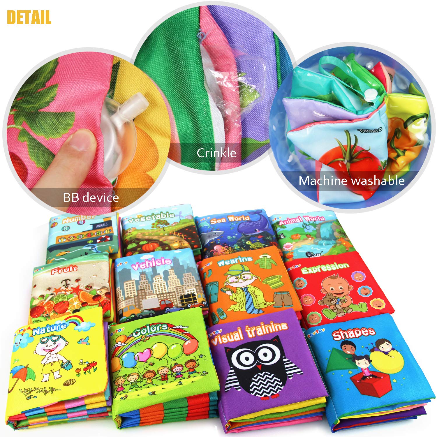 teytoy My First Soft Book educational illustrations support early recognition and language development.