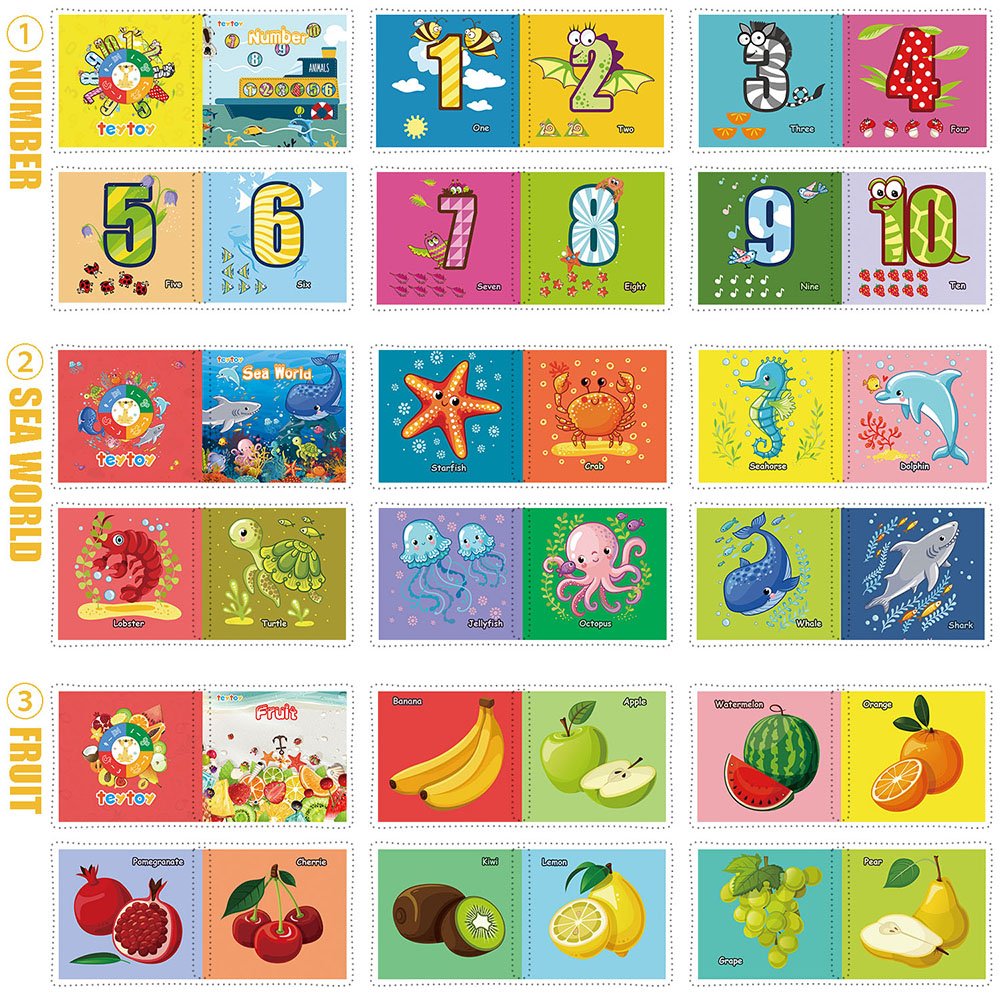teytoy My First Soft Book numbers vegetables fruits icons encourage basic concepts through touch.