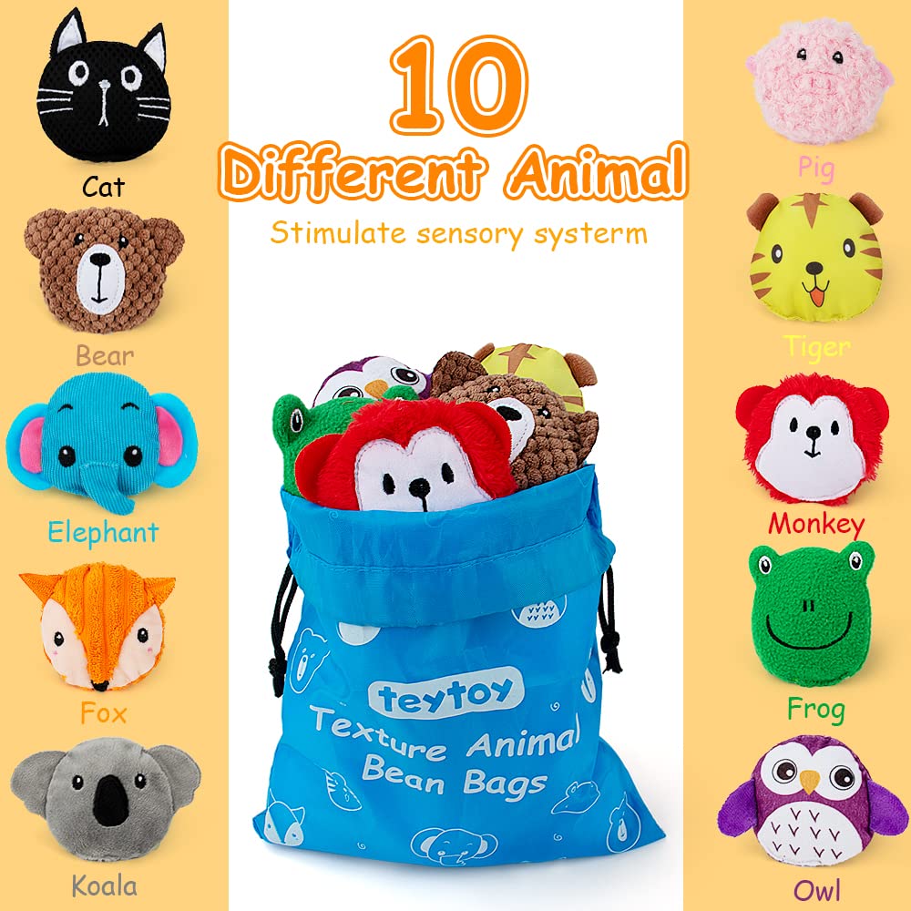 Teytoy owl texture sensory bean bag supports fine motor play through varied surfaces.
