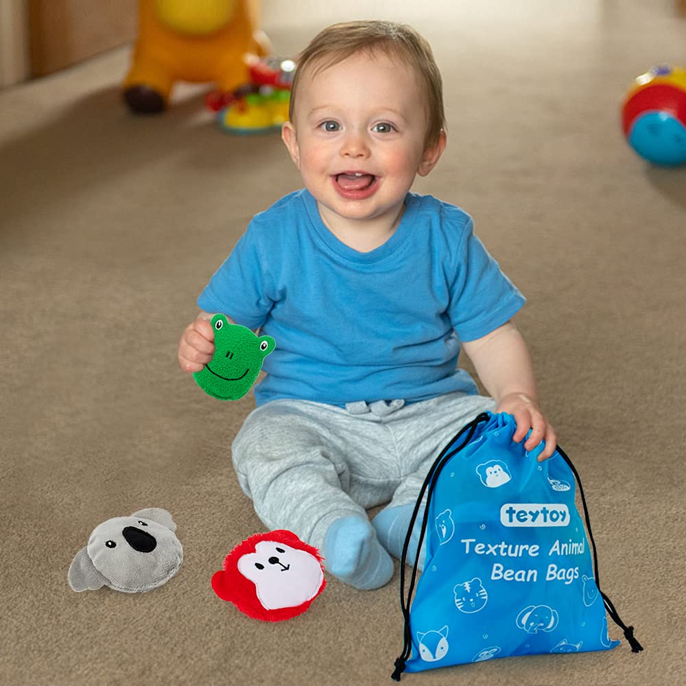 Teytoy pleated sound texture sensory bean bag features gentle audible cues.