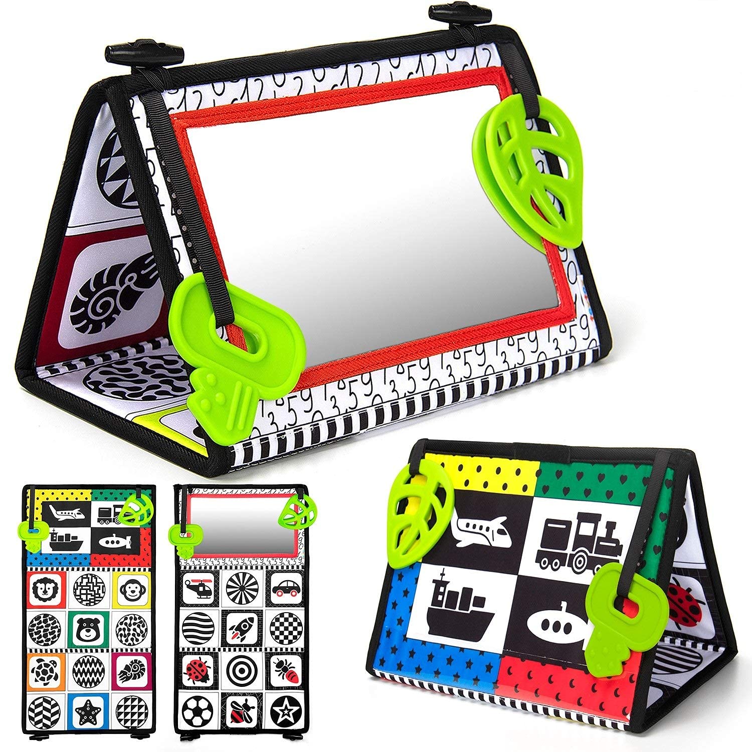 teytoy Tummy Time Mirror Toy, foldable, supports on-the-go tummy play and visual engagement