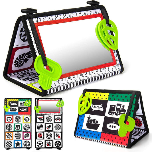 teytoy Tummy Time Mirror Toy, foldable, supports on-the-go tummy play and visual engagement