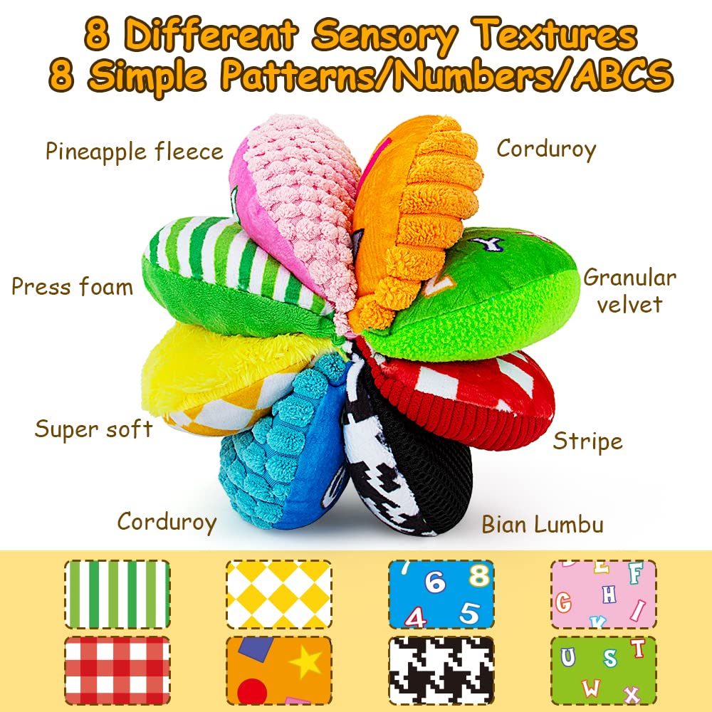 Teytoy sensory ball features squeaker and crinkle sounds to engage senses