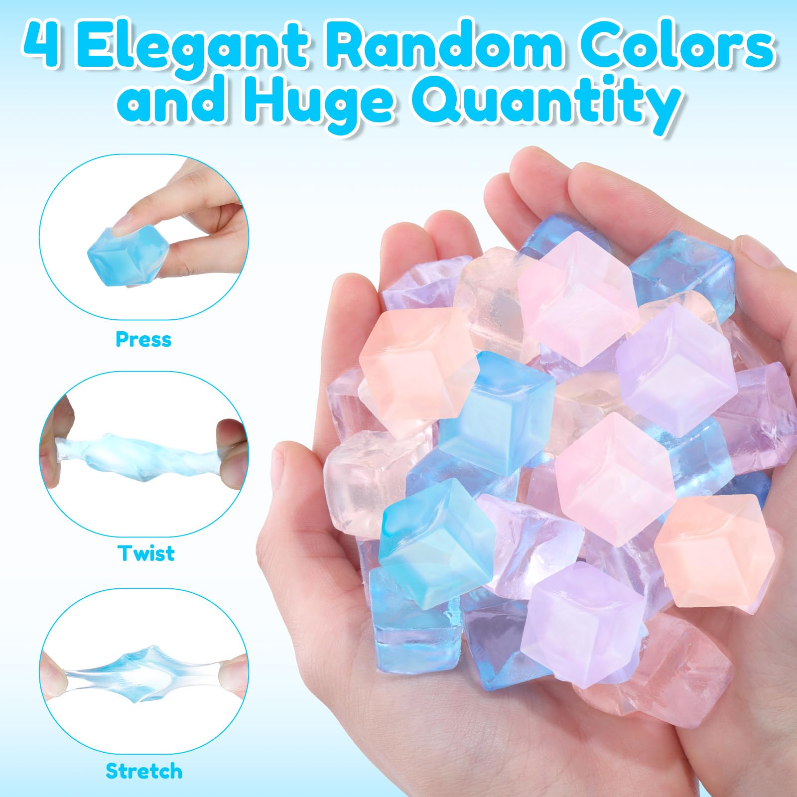 Teyva Daily blue mini ice cube stress ball helps focus and unwind