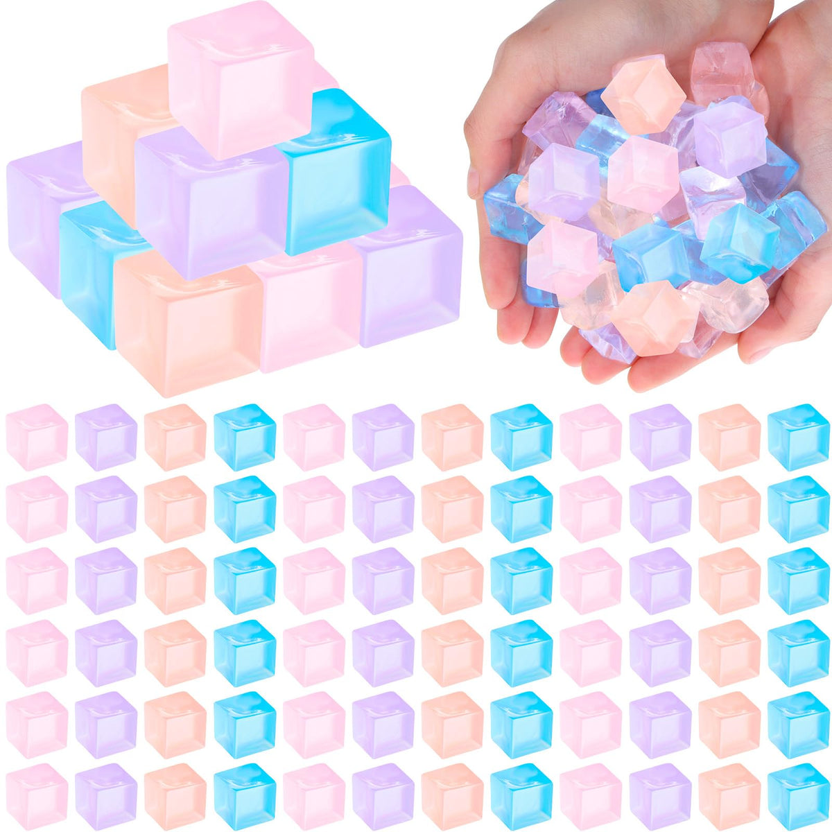 Teyva Daily orange mini ice cube stress ball for quick tactile relief