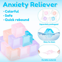 Teyva Daily purple mini ice cube stress ball provides satisfying resistance