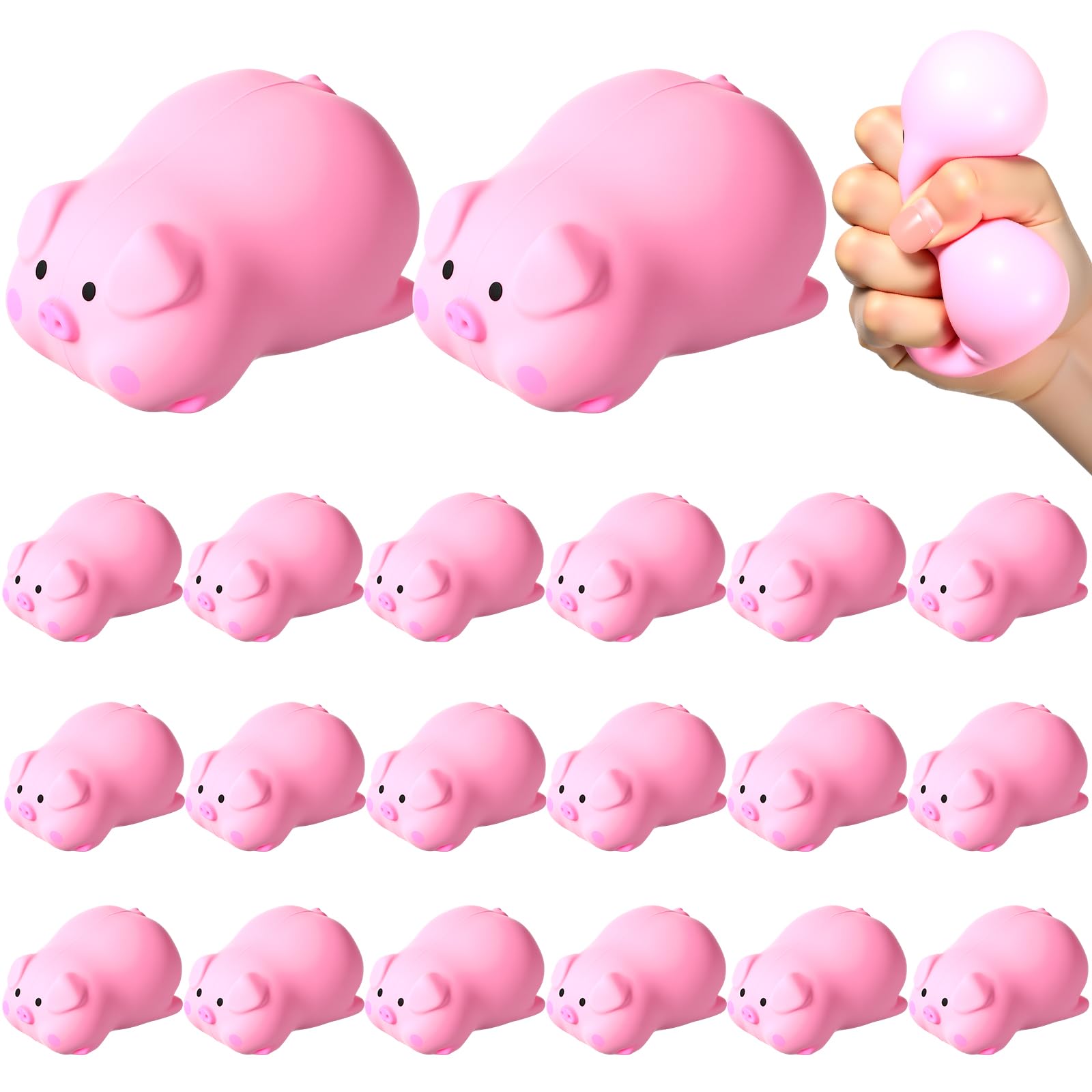 Teyva Daily pig squeeze in hand for desk stress relief.
