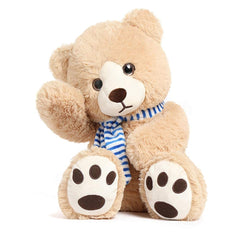 Tezituor 24-inch teddy bear with scarf, soft cuddle perfect for playtime.