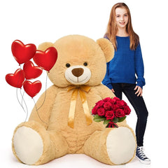 Tezituor 40in giant teddy bear, a bold cuddle companion for bedrooms.