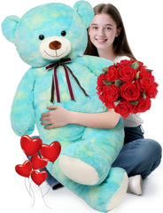 Tezituor 52in giant teddy bear on display for cozy bedroom décor and hugs