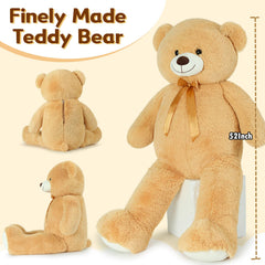 Tezituor giant teddy bear satin bow detail adds playful charm