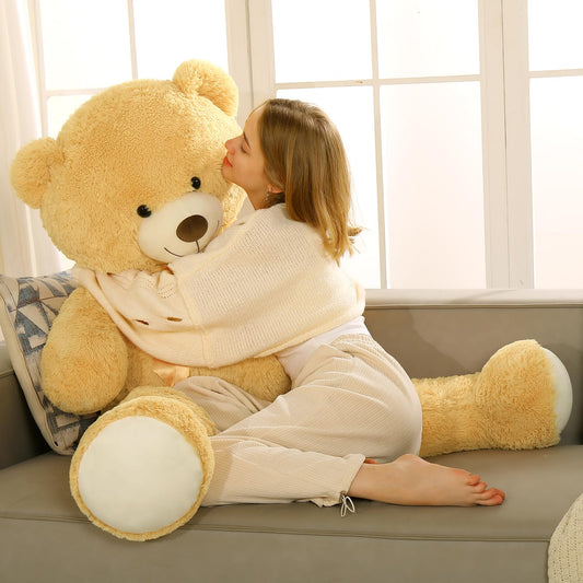 Tezituor giant teddy bear close up fur texture highlighting ultra-soft feel