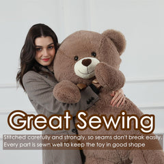 Tezituor teddy bear with ribbon bow adds gift-ready charm.