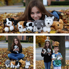 Tezituor Bernese plush dog is soft and easy to clean.