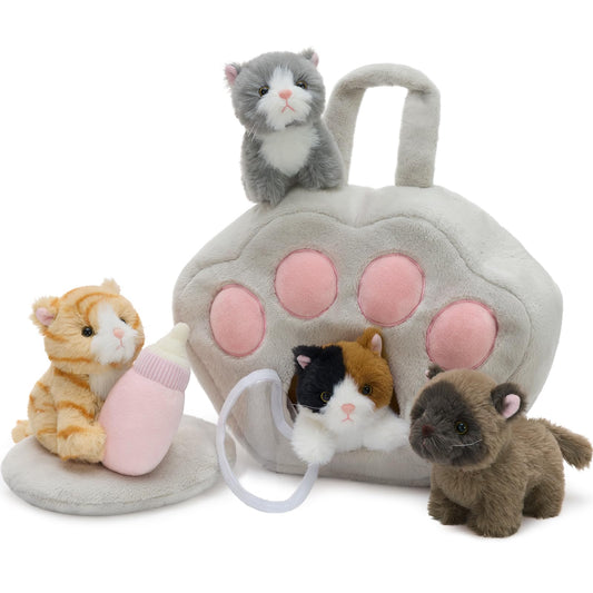 Tezituor cat set carry bag peek hole encourages portable imaginative play