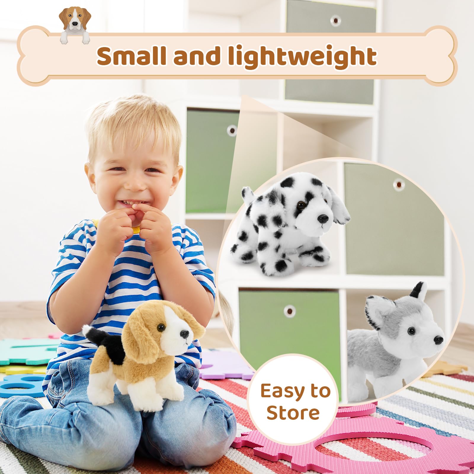 Tezituor golden retriever plush standing toy, suitable for party favors and home decor.