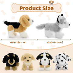 Tezituor husky plush standing toy, great for imaginative play and travel.