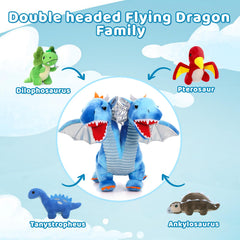 Tezituor five piece dinosaur plush set for decor and play