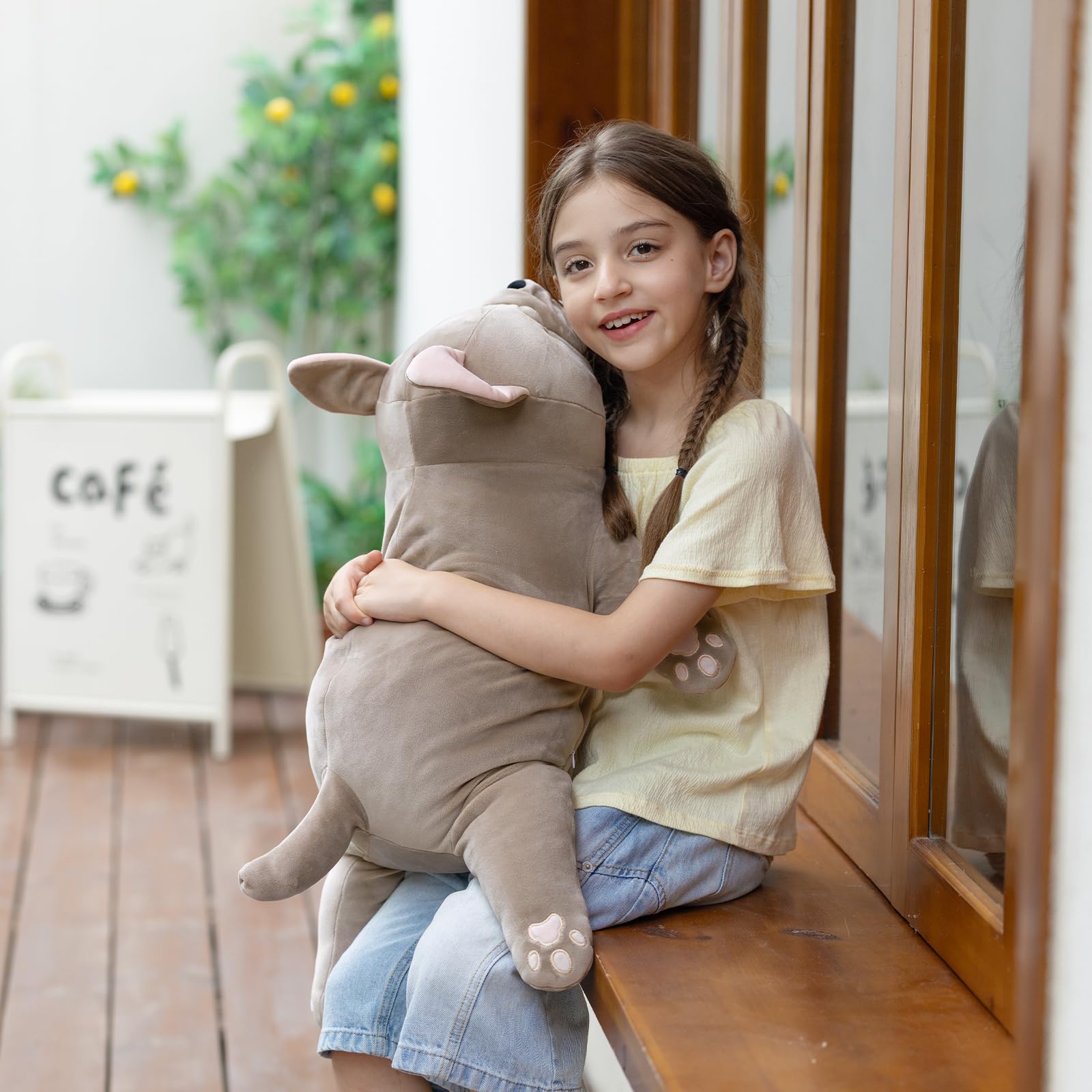 Tezituor French Bulldog plush pillow child hugging for cuddling moments