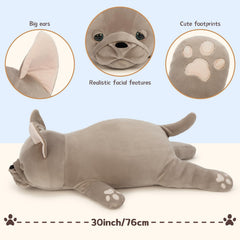 Tezituor French Bulldog plush pillow side view showing comforting support
