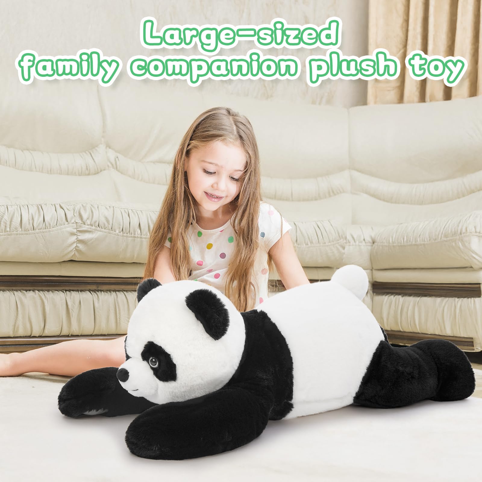 Tezituor panda plush is ultra-lightweight and easy for kids to carry.