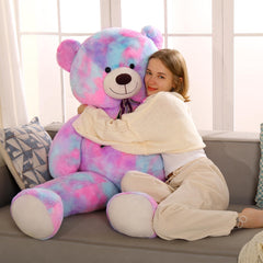 Tezituor giant rainbow purple teddy, playful statement for kids' rooms.