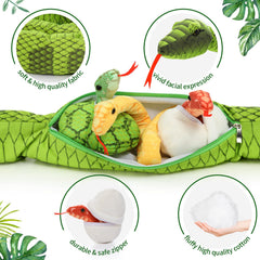 Tezituor 80-inch plush snake offers sprawling comfort for cozy corners