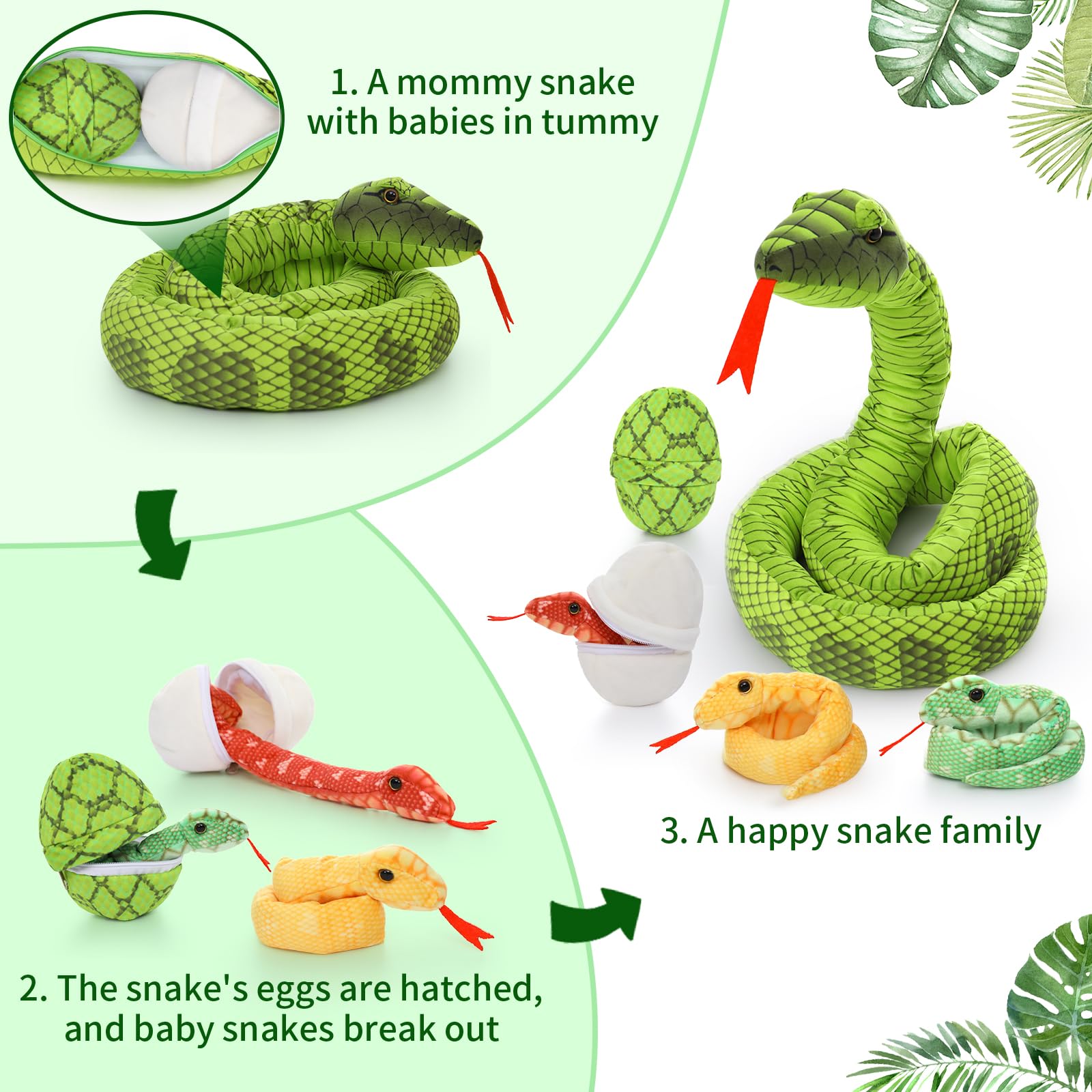 Tezituor snake eggs plush add surprise elements to cozy adventures