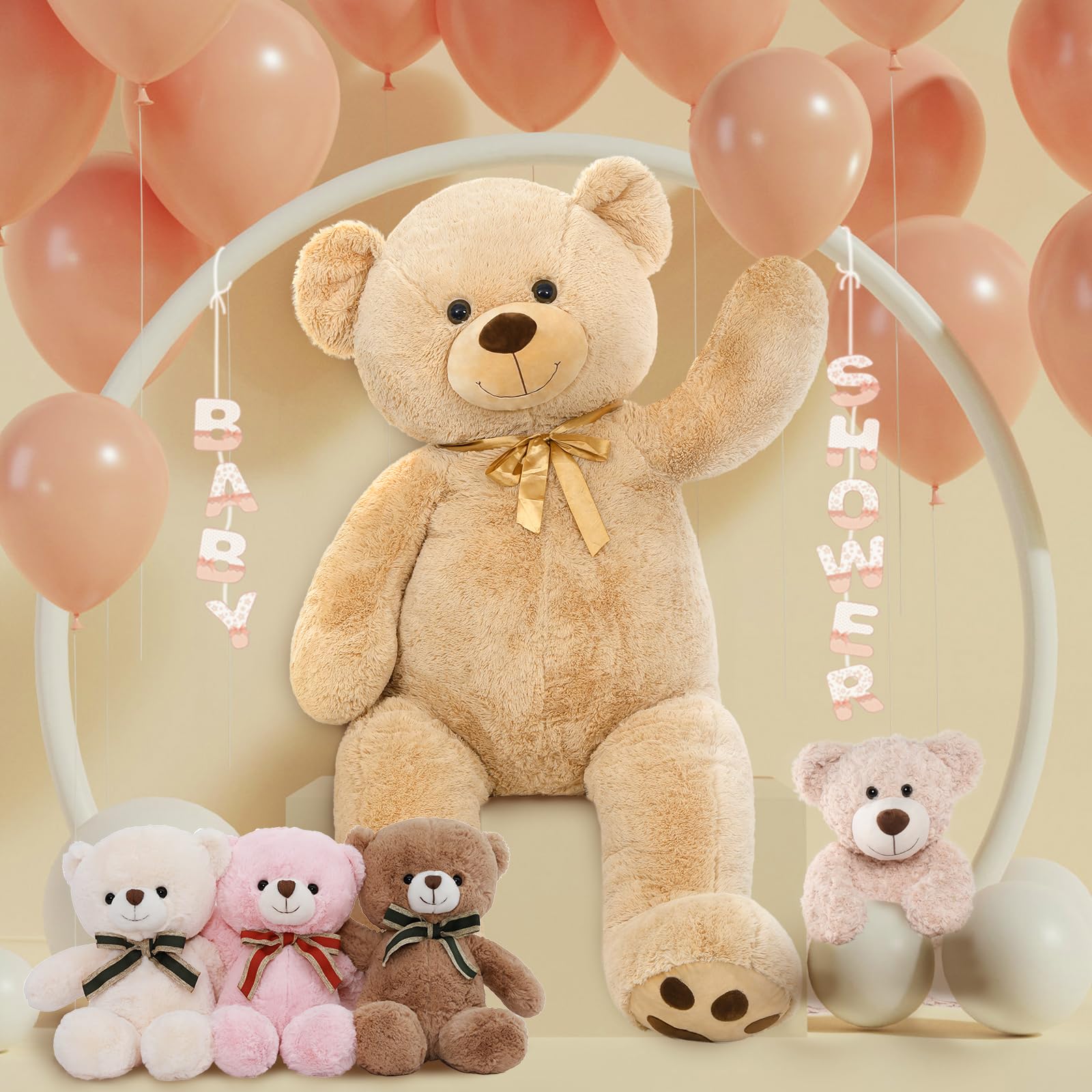 Tezituor life-size bear suitable for kids and adults, comforting companion