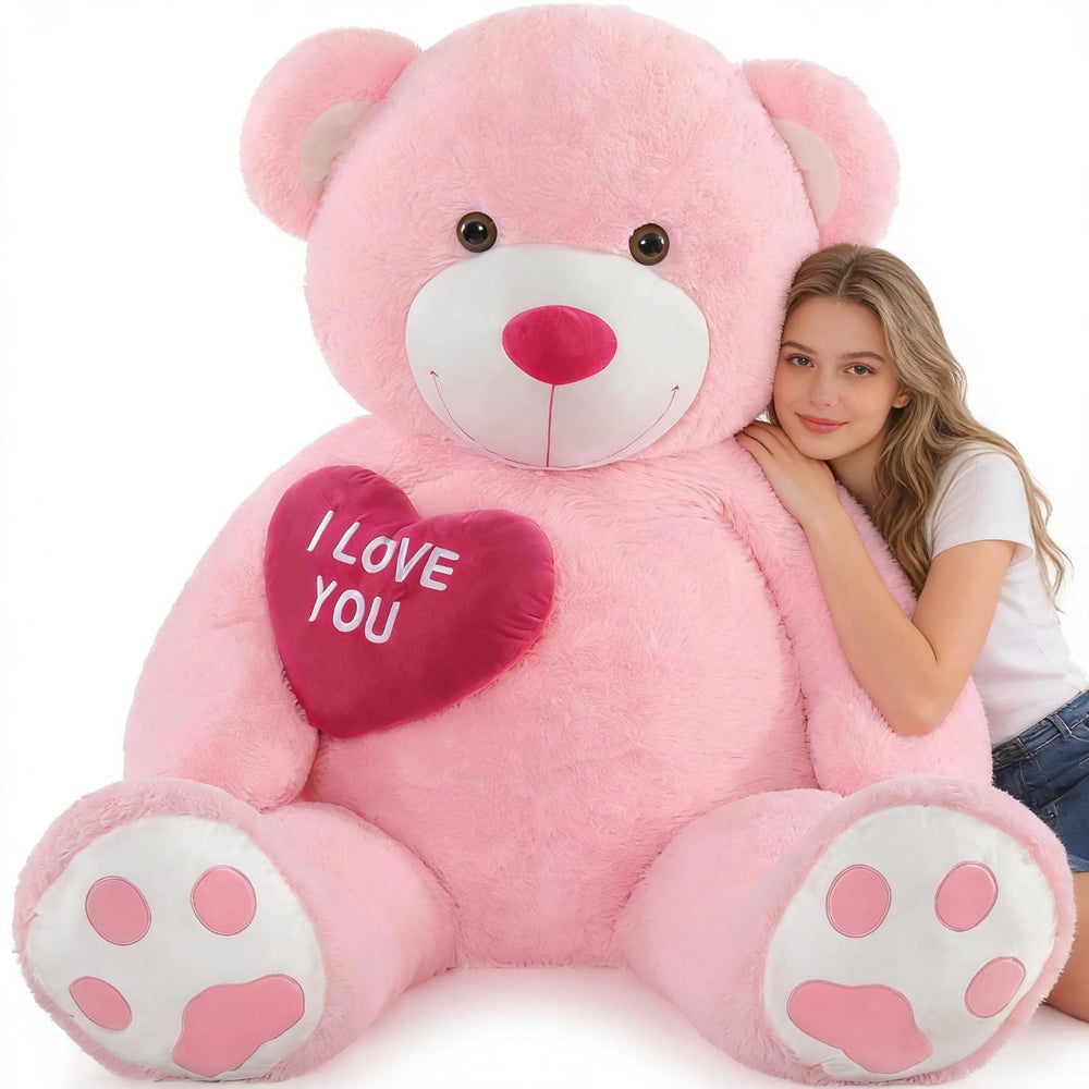 Tezituor giant teddy bear 6ft with red heart for comforting hugs