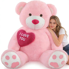 Tezituor giant teddy bear 6ft with red heart for comforting hugs