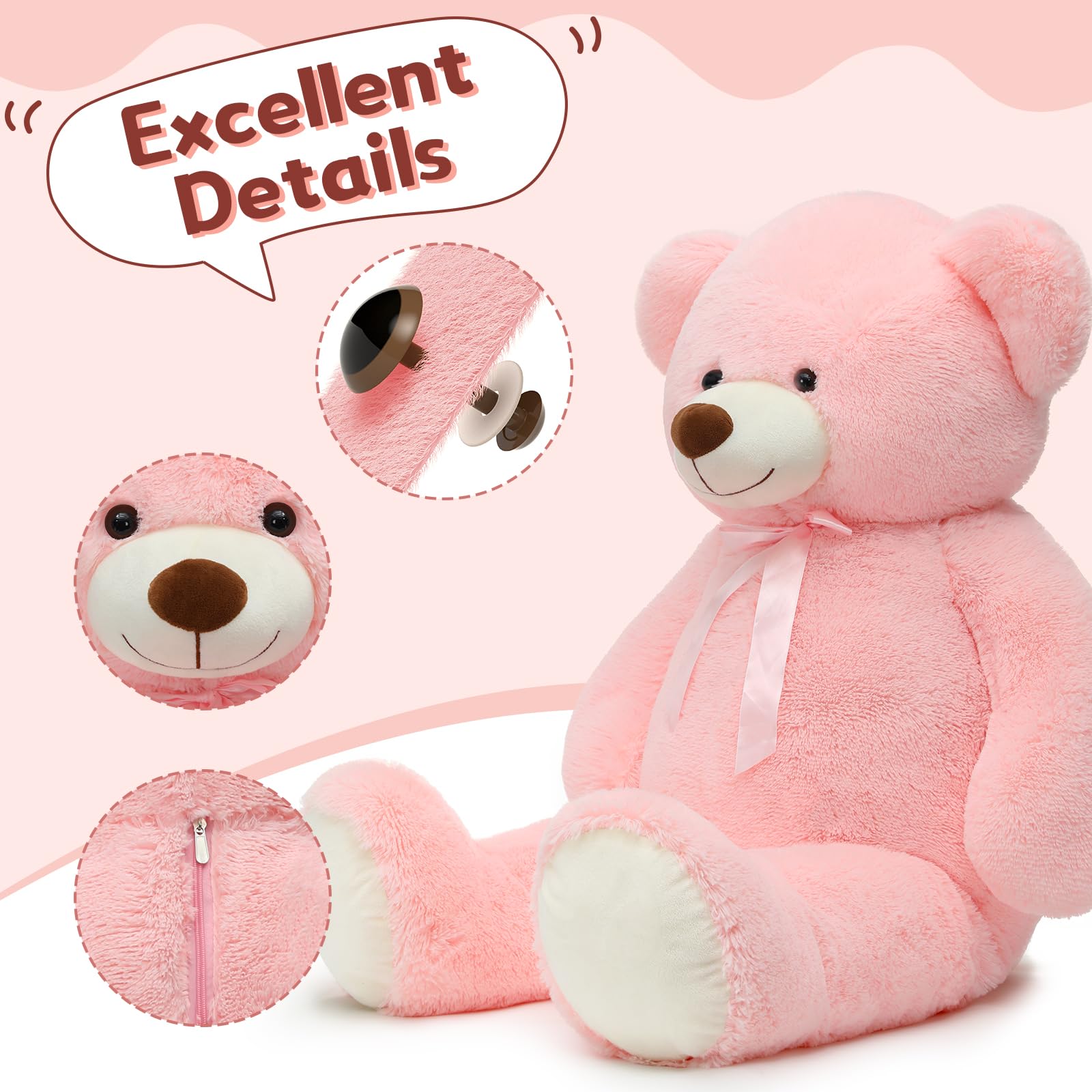 Tezituor oversized bear perfect for birthdays and special occasions.