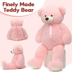 Tezituor pink giant teddy bear vacuum-pack packaging shown before fluffing.