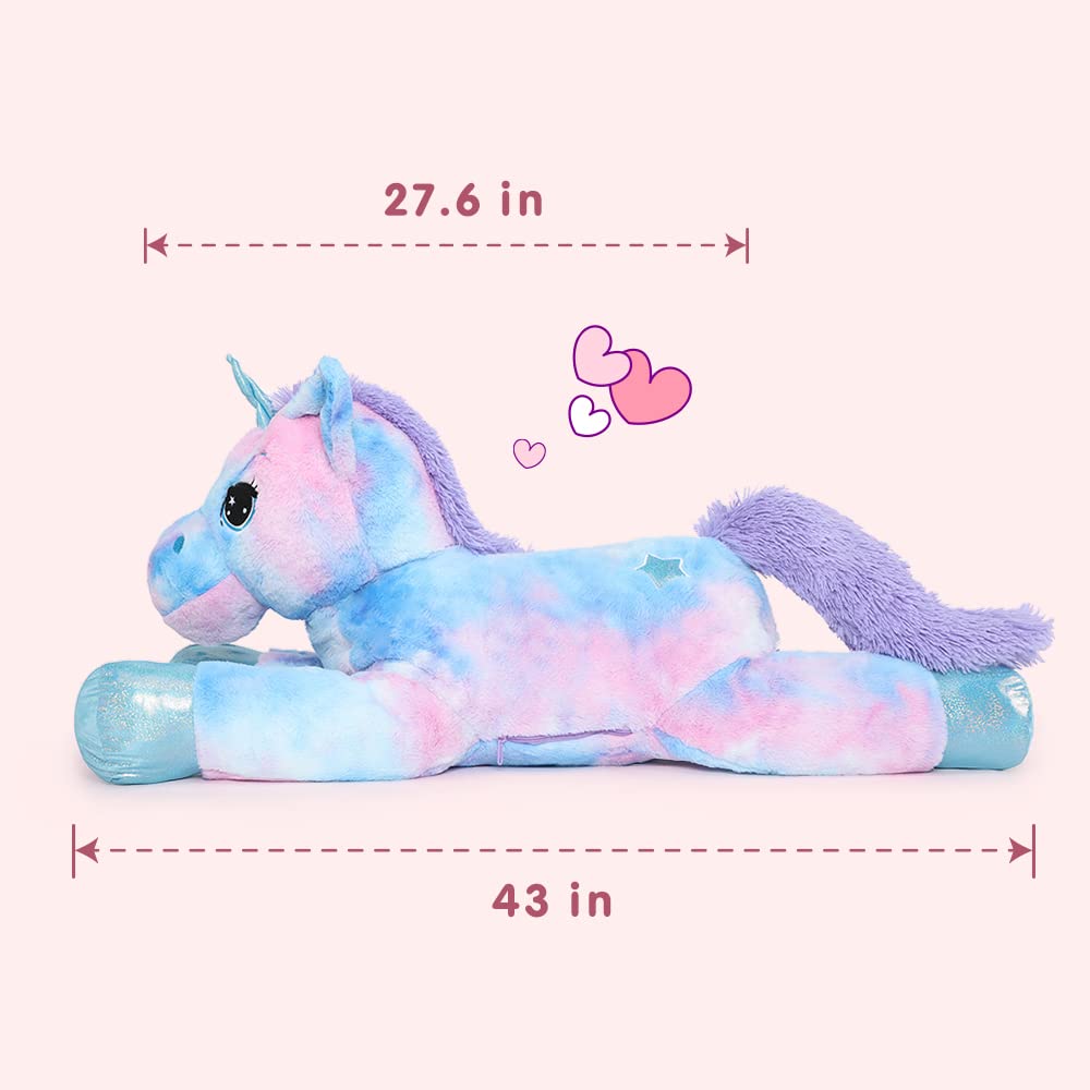 Soft fabric close-up on Tezituor unicorn highlights skin-friendly material.