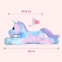 Soft fabric close-up on Tezituor unicorn highlights skin-friendly material.