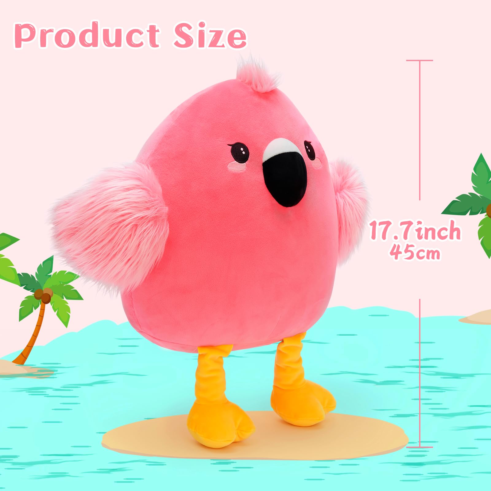 Tezituor gift-ready flamingo plush makes a charming surprise for kids or loved ones.