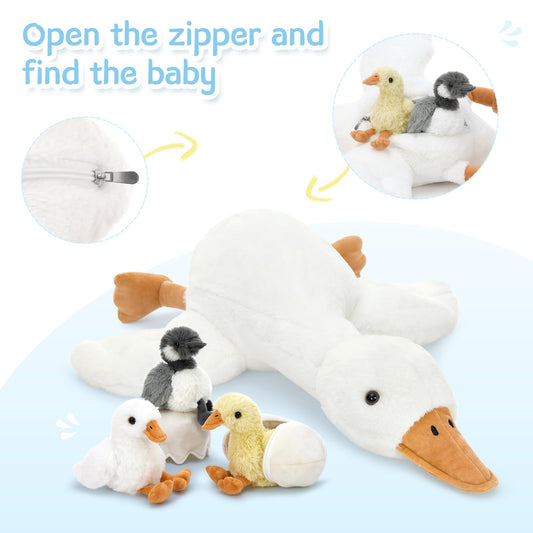 Tezituor goose babies eggs plush set supports storytelling and nurturing role-play.