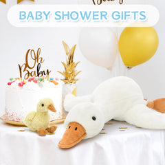 Tezituor large stuffed animal goose provides durable, safe play and cuddles.