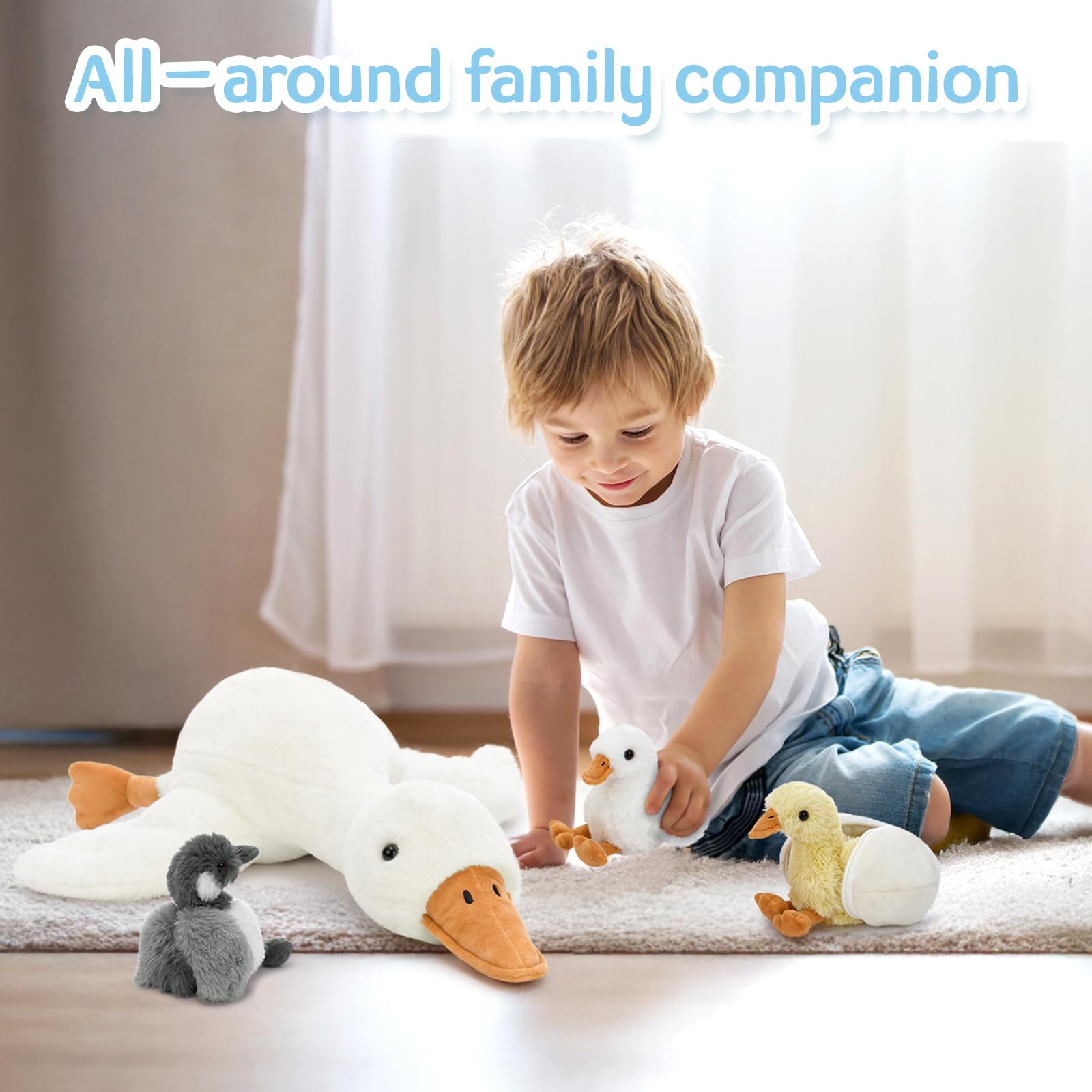 Tezituor goose plush pillow offers a soft, cozy support for kids.